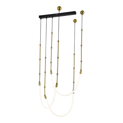 *SL6132.303.45 Светильник подвесной ST-Luce Латунь/Белый LED 3*15W 3000K STRAP