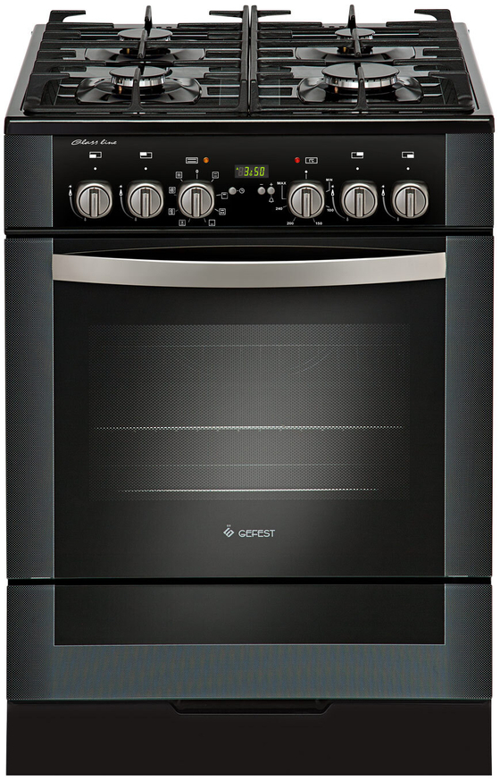 Гефест 6502-03 0044 черный Плита комбинированная