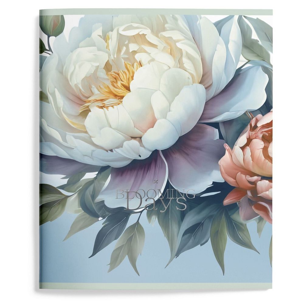 Тетрадь 96л, А5, клетка, Lorex Цветы, soft touch, ВД-лак, ассорти, 1шт.