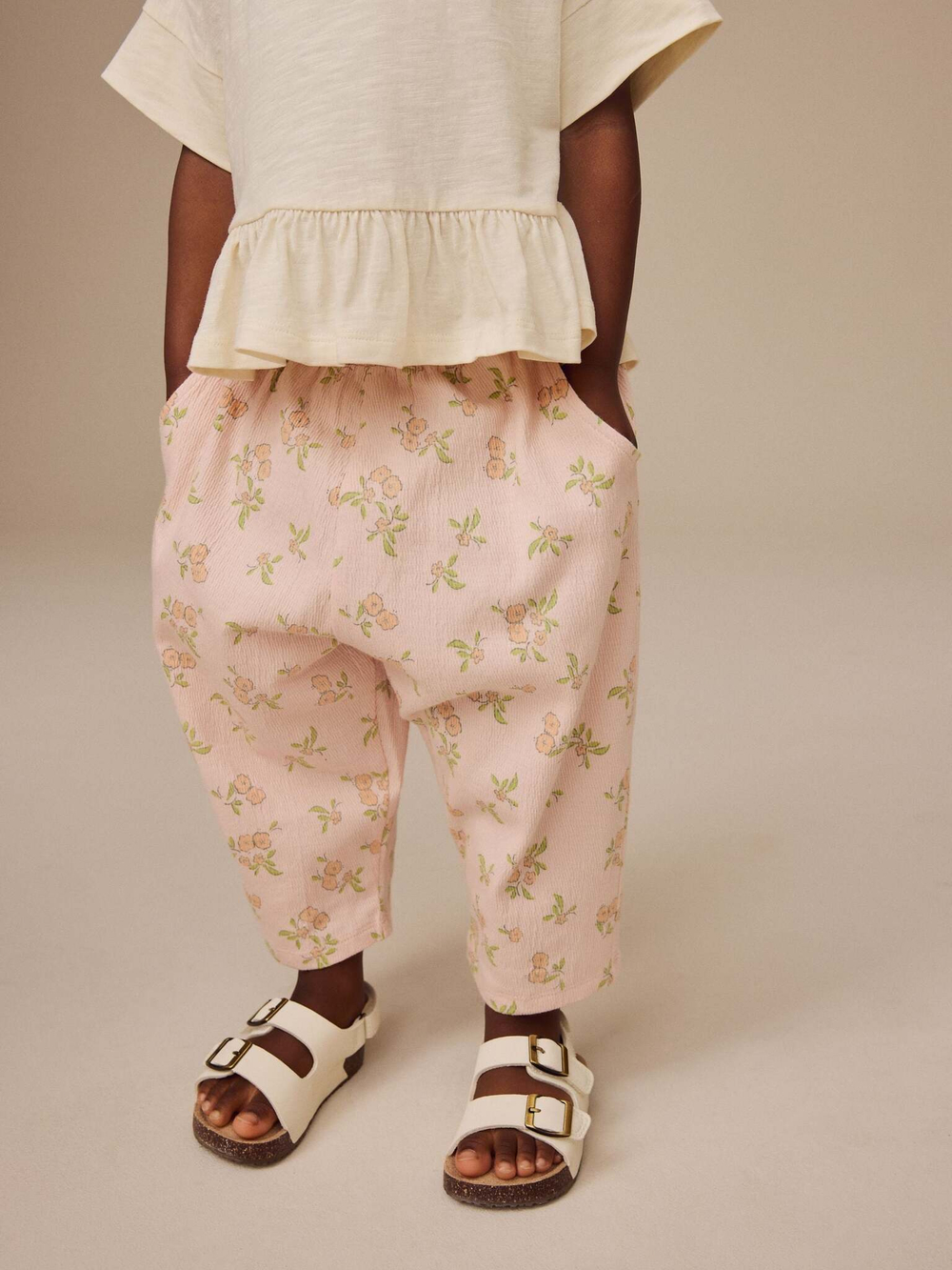 Брюки широкие для девочки Next E51-653, Светло-розовый