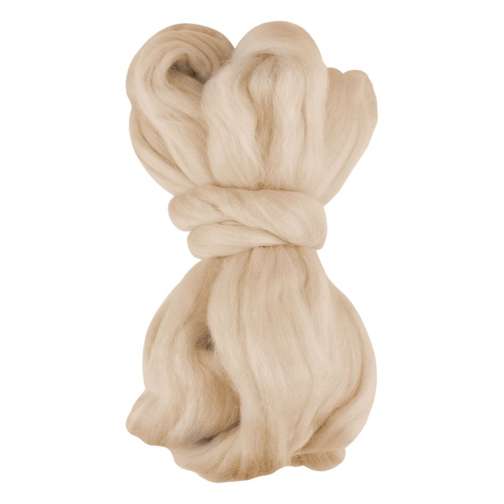 Шерсть для валяния "ТРО", полутонкая шерсть, 100г, фрез