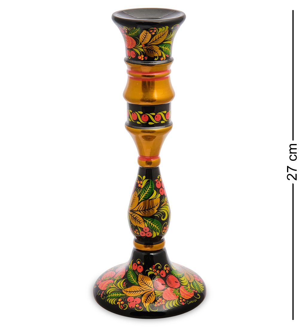 Народные промыслы ХЛ-082/1 Подсвечник 270*110 (Хохлома)