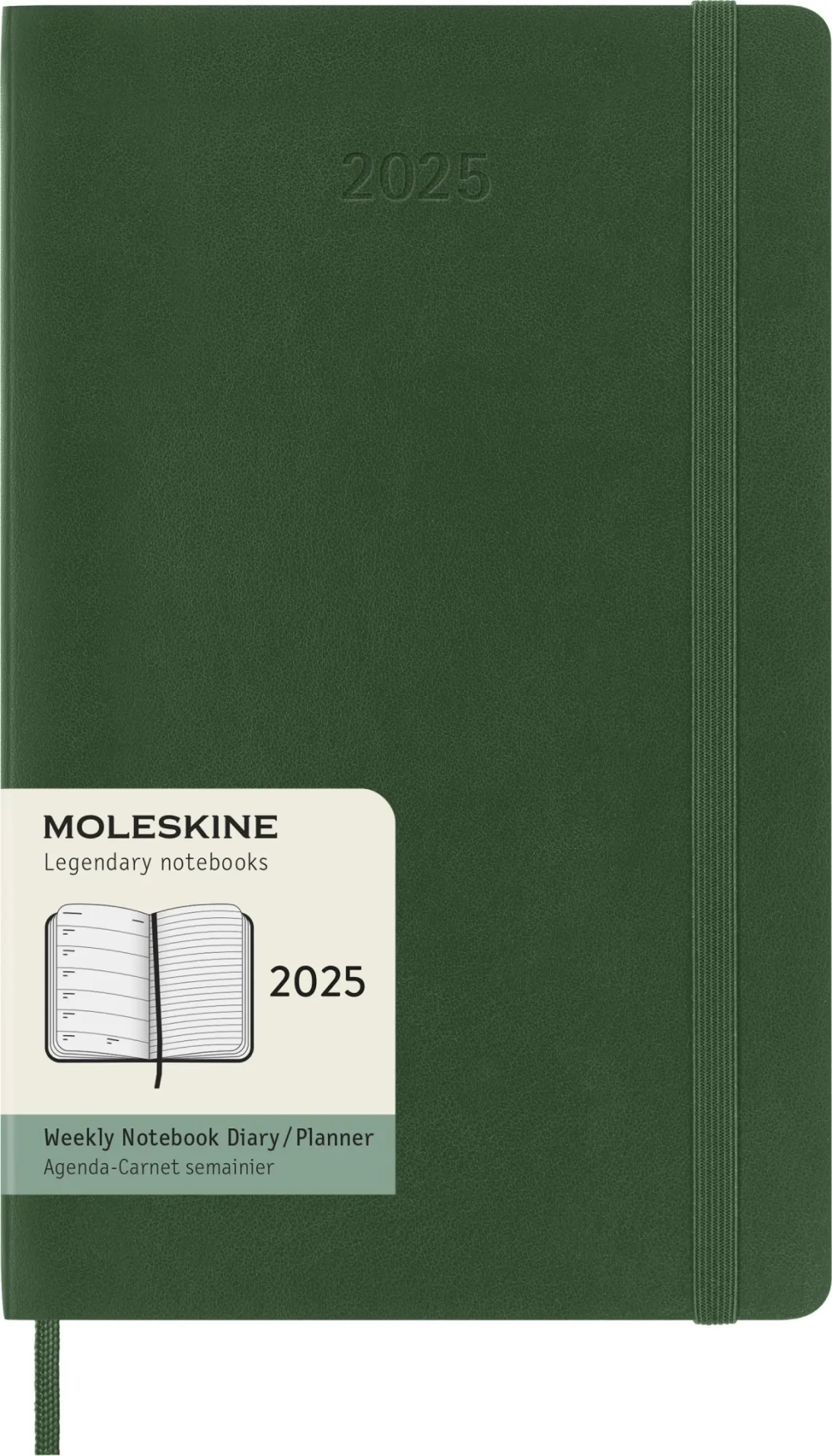 Еженедельник на 2025 год Moleskine Classic Soft (DSK1512WN3) 13х21см мягкая обложка зеленый