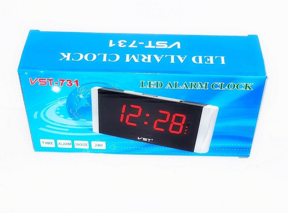 Часы VST-731-4 Зеленое свечение USB питание.