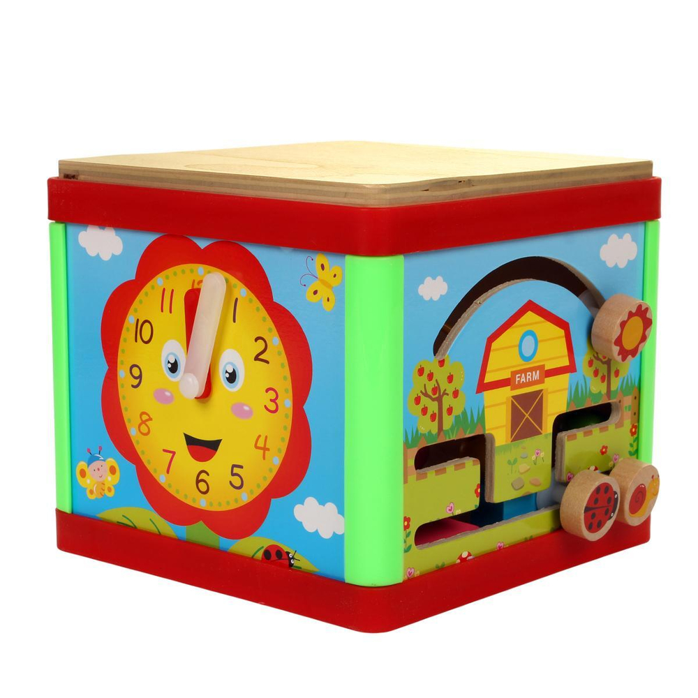 Развивающая игрушка деревянная Сортер обьемный 5 в 1, коробка C-41840