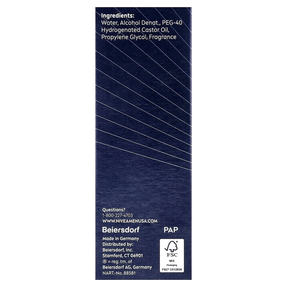 Nivea, Men, Deep, освежающее и увлажняющее средство после бритья, ваниль и бурбон, 100 мл (3,3 жидк. унции)