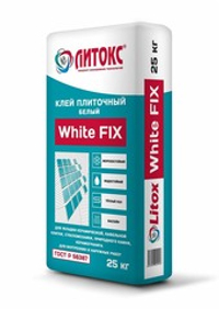 Клей плиточный Литокс Whitе FIX 25 кг, белый