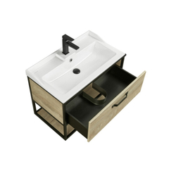 Тумба под раковину Акватон Лофт Фабрик 80, дуб эндгрейн