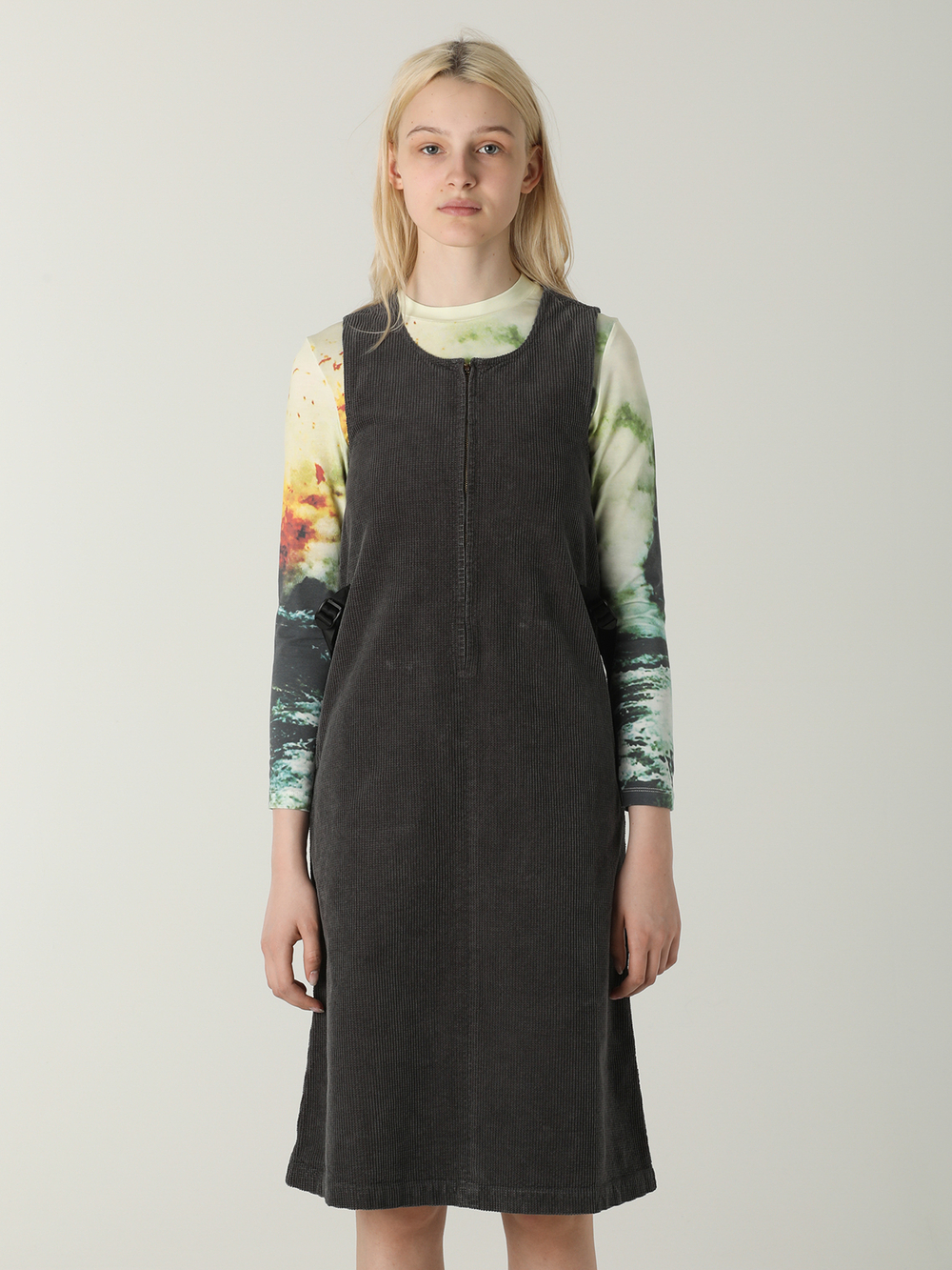 Платье Waffle Cord Mid-length Dress