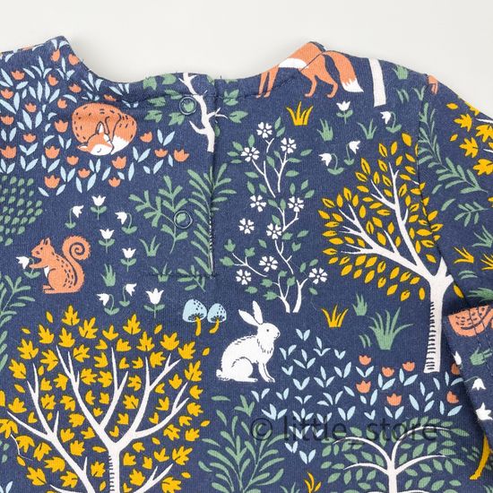 Свитшот из футера "Осенний лес" индиго