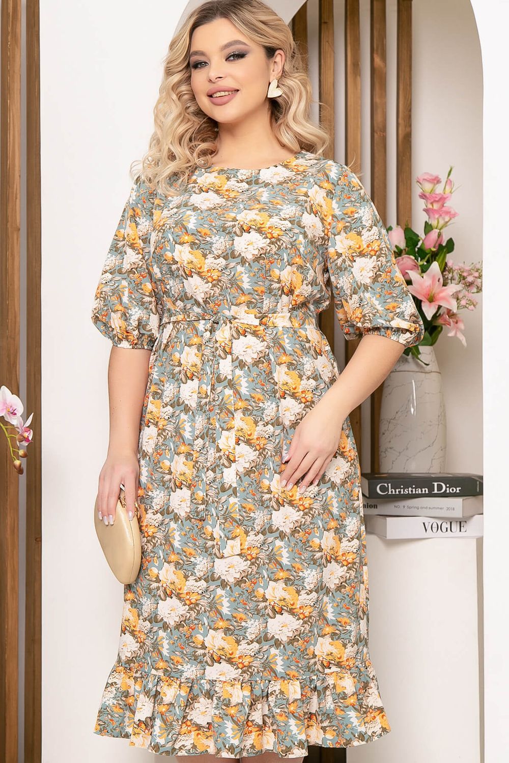 Платье "Айрис" (цветы) П5256 LT Collection