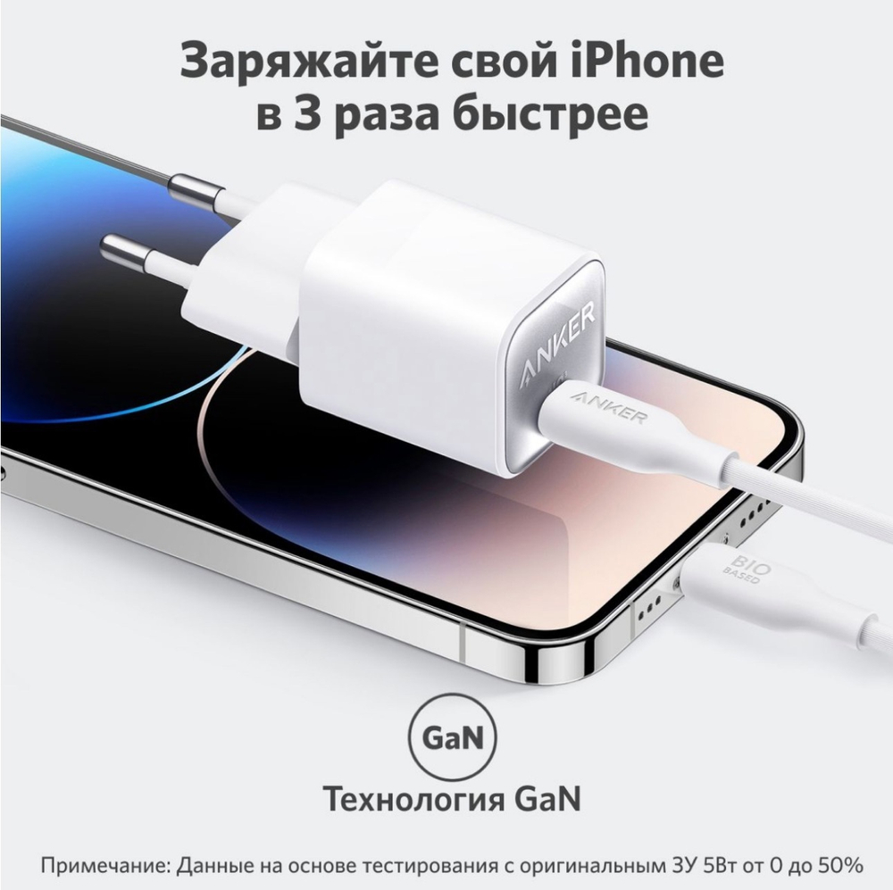 Сетевое зарядное устройство Anker PowerPort Nano III 30 Вт