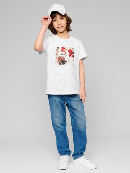 Футболка белая детская СССР-США