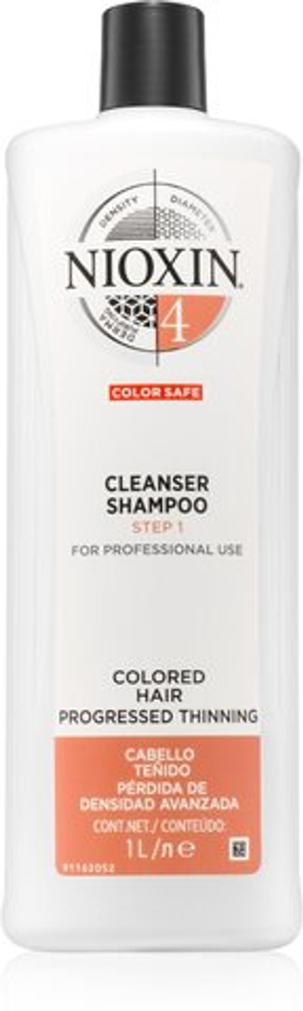 Nioxin System 4 Color Safe - мягкий шампунь для окрашенных и поврежденных волос /   1000  ml  / GTIN 8005610495132