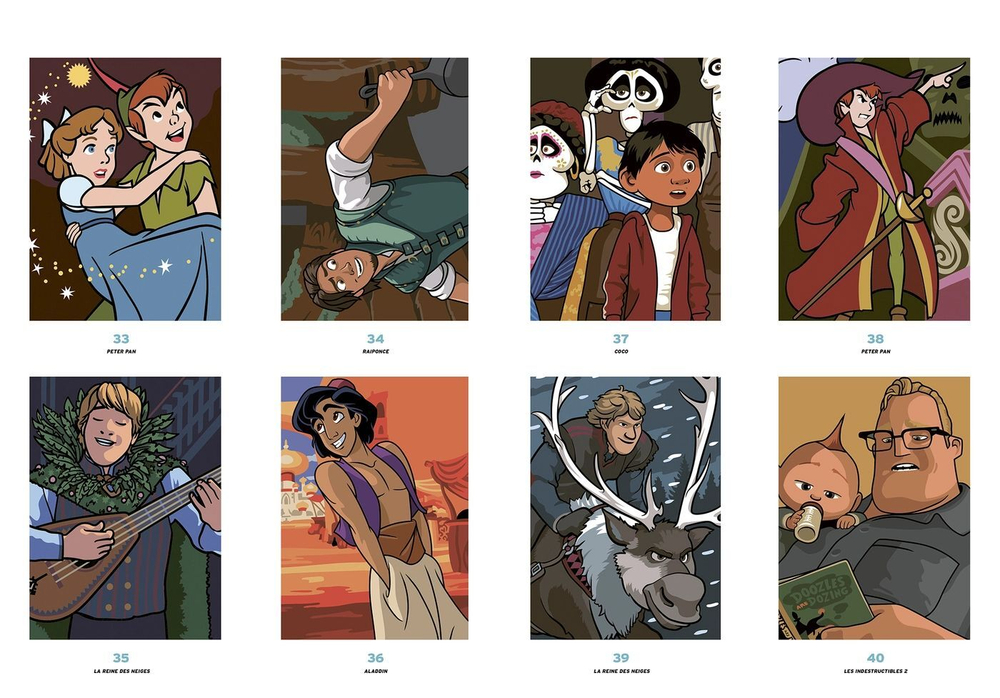 Coloriages mysteres Disney - Princes et Heros / Раскраска по номерам Дисней - Принцы и герои / 9782017260165