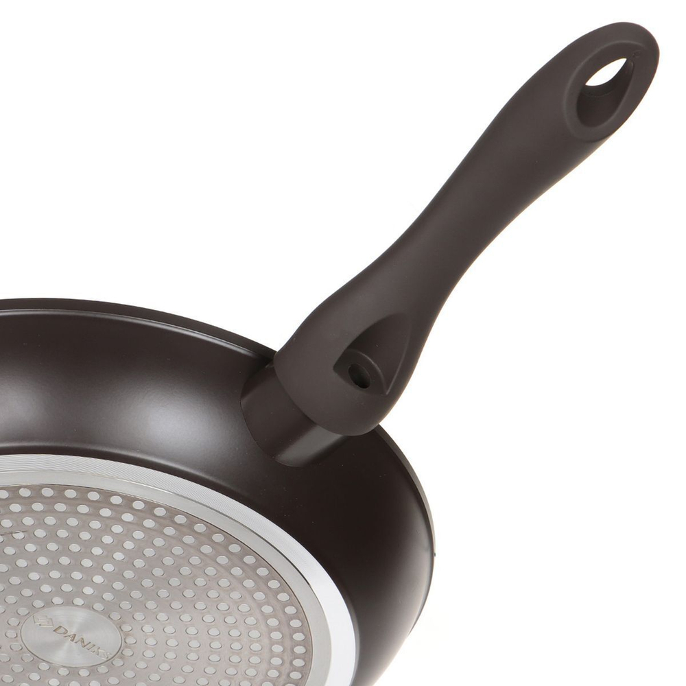 Сковорода алюминий, 28 см, антиприг, Daniks, Ombre, беж-шоколад, FPW-28-SM-AMBR-B, индукц