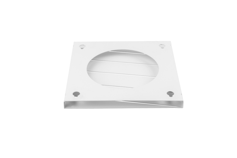 Решетка на магнитах RDP-200 белая (под трубу d 150мм, габарит 200х200мм)