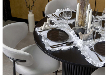 Стол деревянный Woodville Барел 90 черный, черный, ножки черные