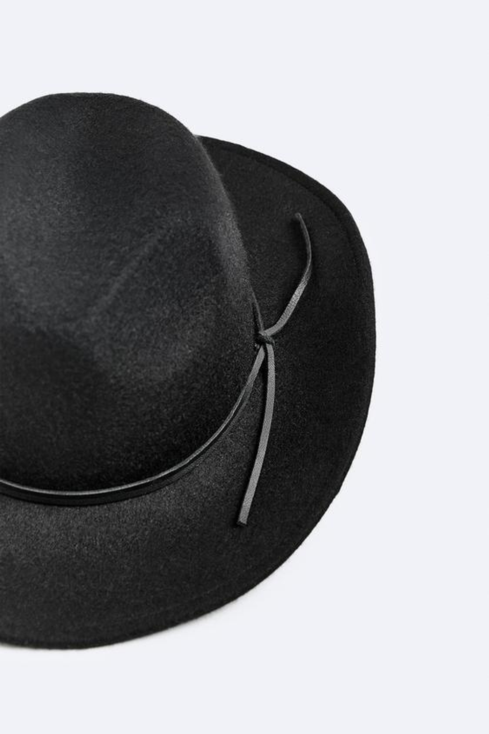 ZARA ШЛЯПА В КОВБОЙСКОМ СТИЛЕ С ЛЕНТОЙ, ЧЕРНЫЙ