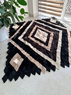 Покрывало меховое ковер из шкуры овчины