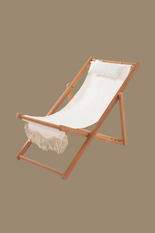 Шезлонг деревянный белый / La Sorella