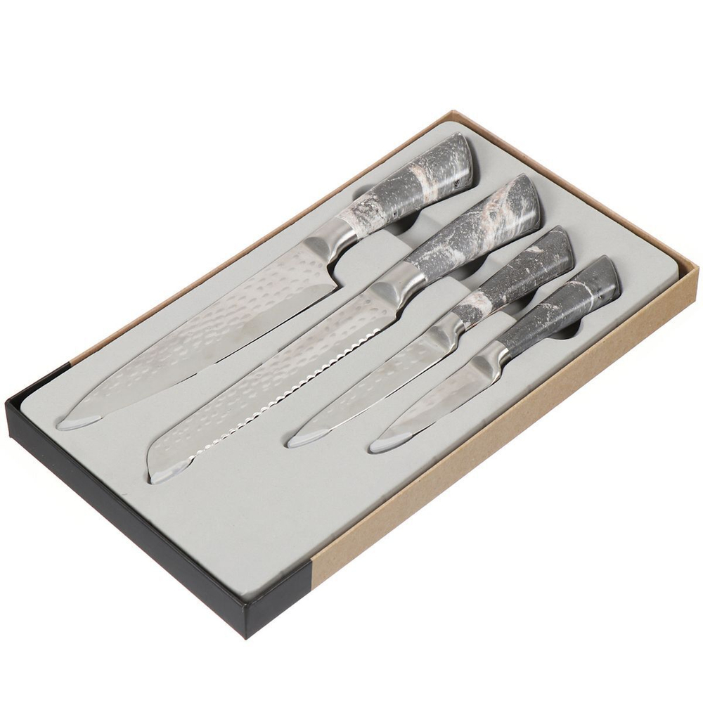 Набор ножей 4 пр, 20;20;12.5;9 см, нерж сталь, рук нерж сталь, Daniks, Лацио, JA20200344