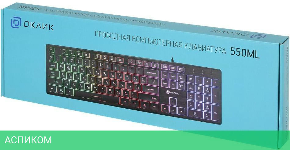 Клавиатура Oklick 550ML черный (1061617)