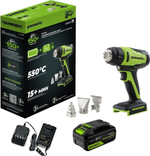 Строительный фен аккумуляторный  GREENWORKS G24HG 24V, АКБ 4Ач и ЗУ 3400207CUB