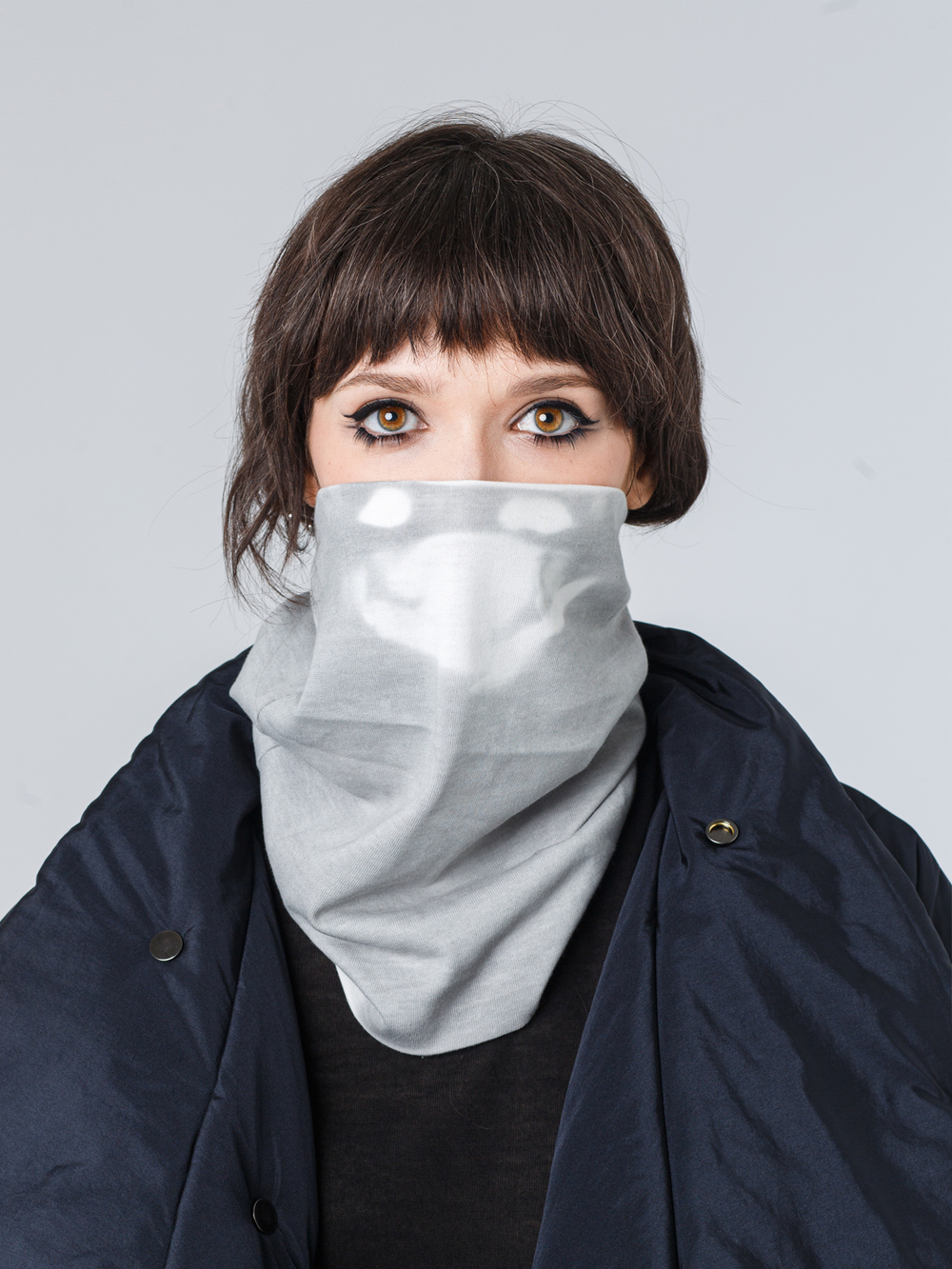 Бафф "Тень". Серо-белый