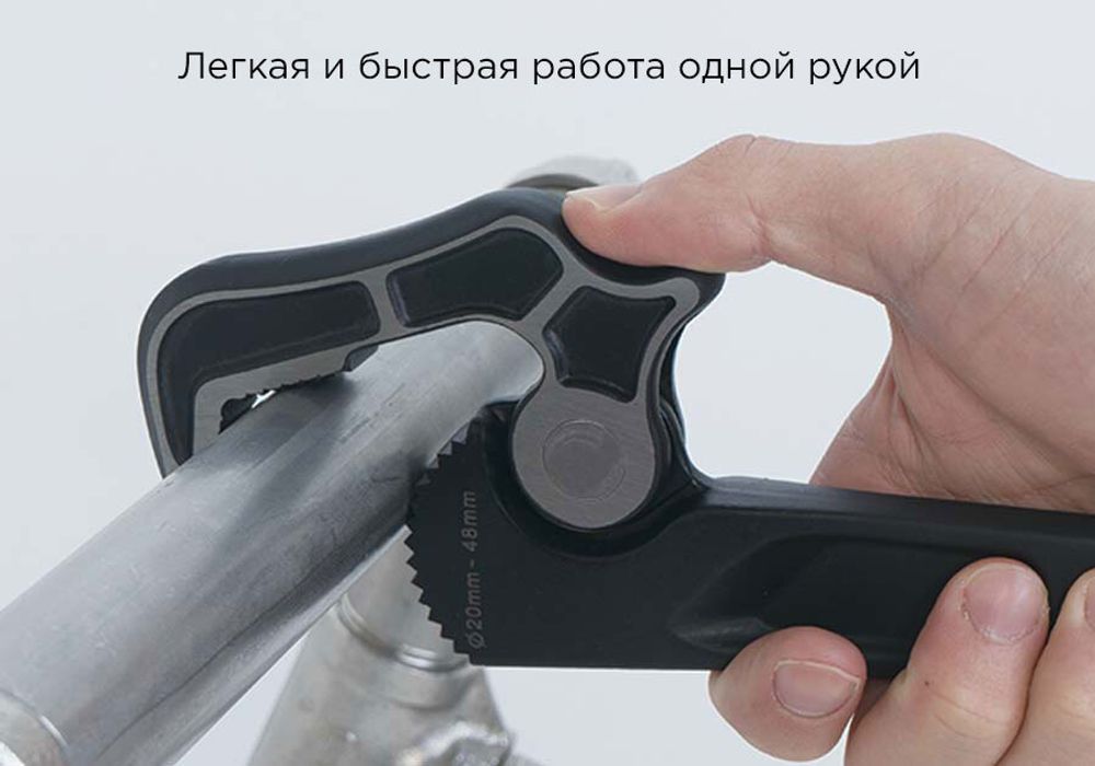 KING TONY (3616S-08P) Ключ трубный, самозажимной, 12-28 мм