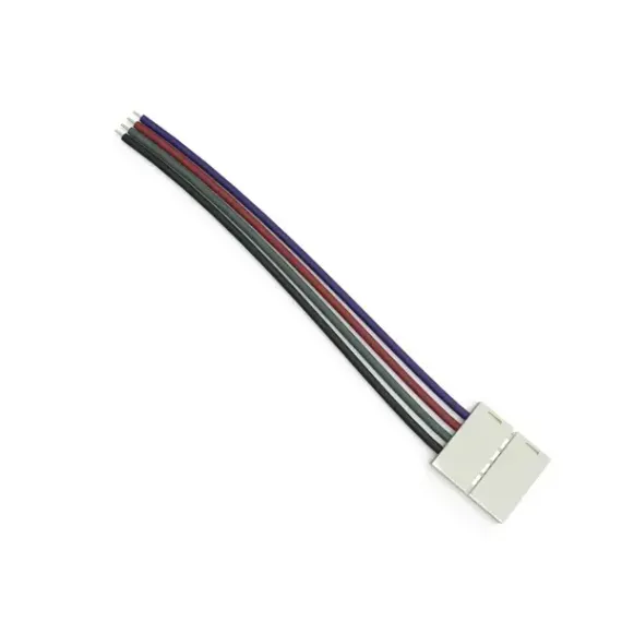 Коннектор RGB-4PIN*провод 10см папа/мама 30649