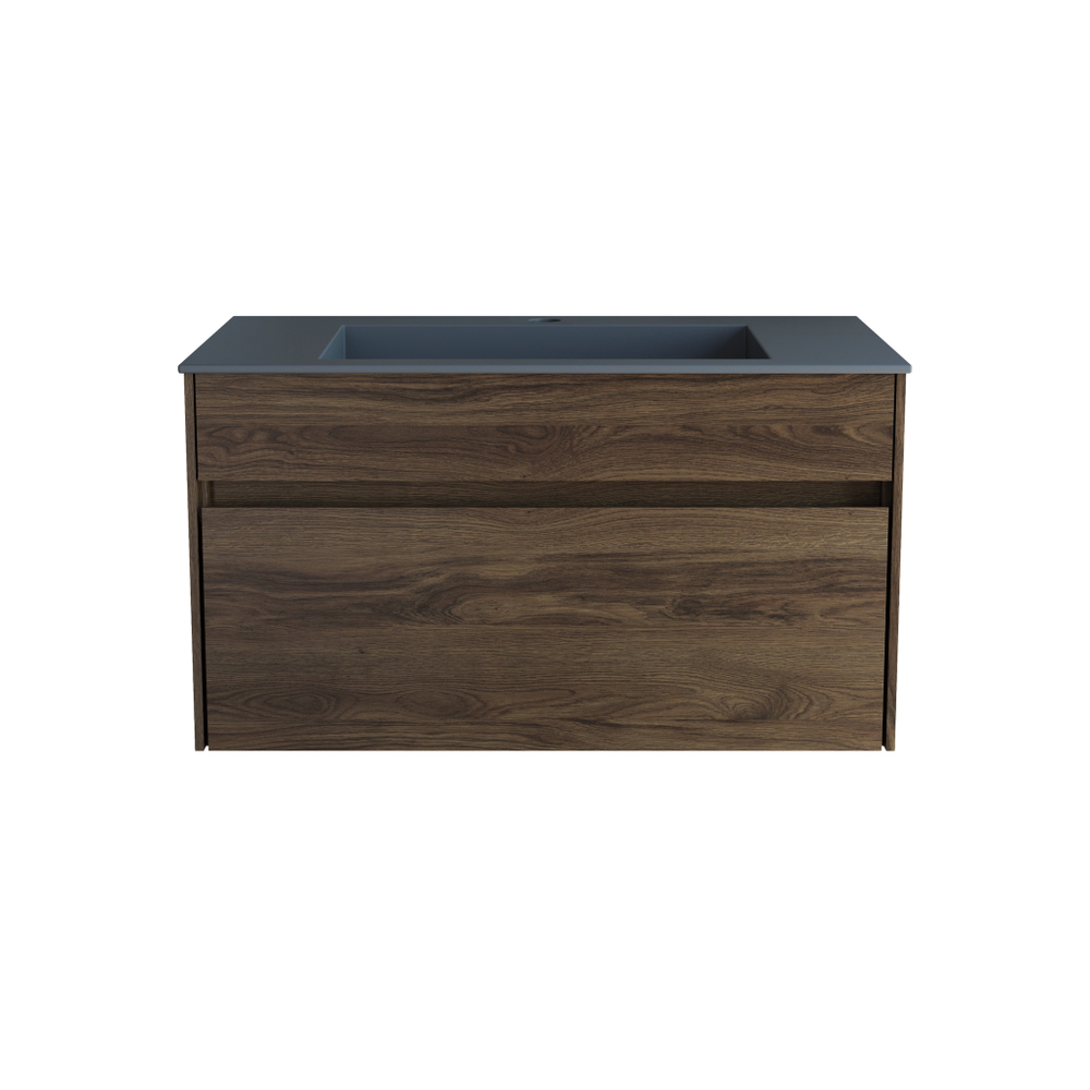 База под раковину Chiara 800 подвесная, 1 выкатной ящик soft-close, C.Oak