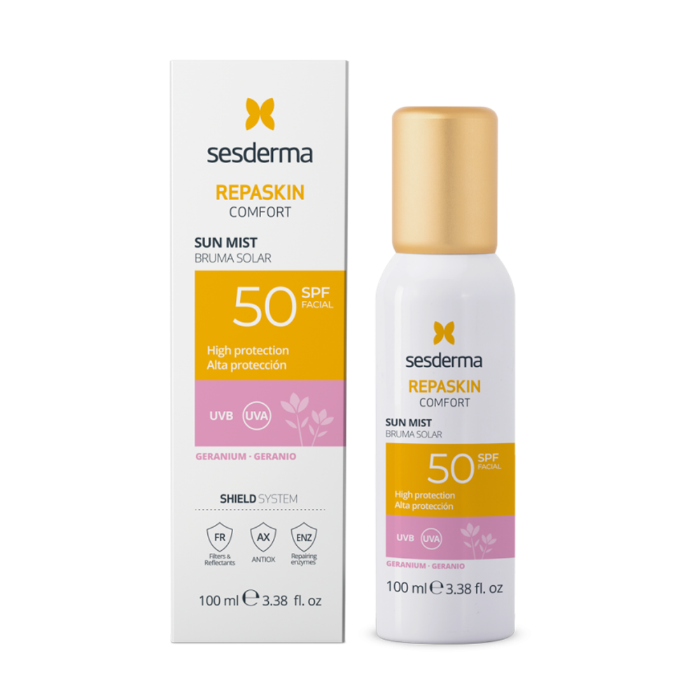 REPASKIN COMFORT GERANIUM SPF50 Спрей-мист солнцезащитный (Герань)