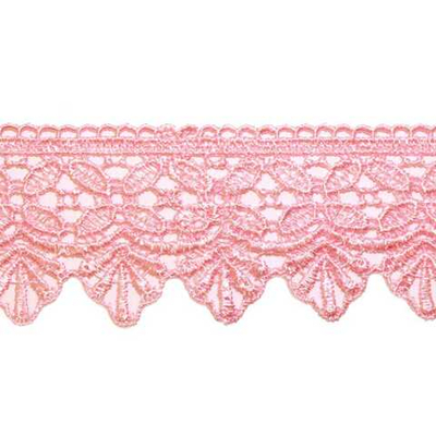 Кружево плетеное, ш. 5,9 см, розовый