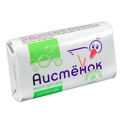 Мыло туалетное АИСТ Аистенок с эктрактом ромашки и липы 70г