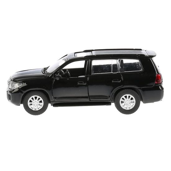 Машина металл TOYOTA LAND CRUISER длина 12,5 см, двери, инерц, черный, кор. Технопарк