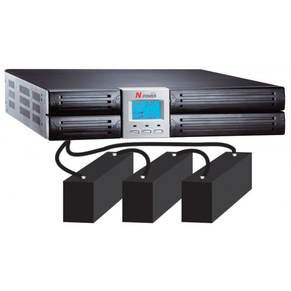 ИБП с двойным преобразованием N-Power Mega-Vision 1000 ERT LT ─ однофазный ИБП 1000 ВА 19&quot;