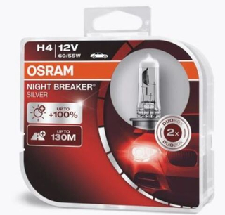 Автолампа H4 12V 60/55W P43t Osram  +100% NIGHT BREAKER SILVER (64193NBS) 1шт