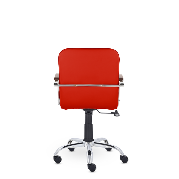 Кресло Самба GTP TG СН D8 (темный орех) Z29 (красный)