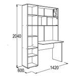 Уголок школьника Омега 16 стол писменный с надстройкой