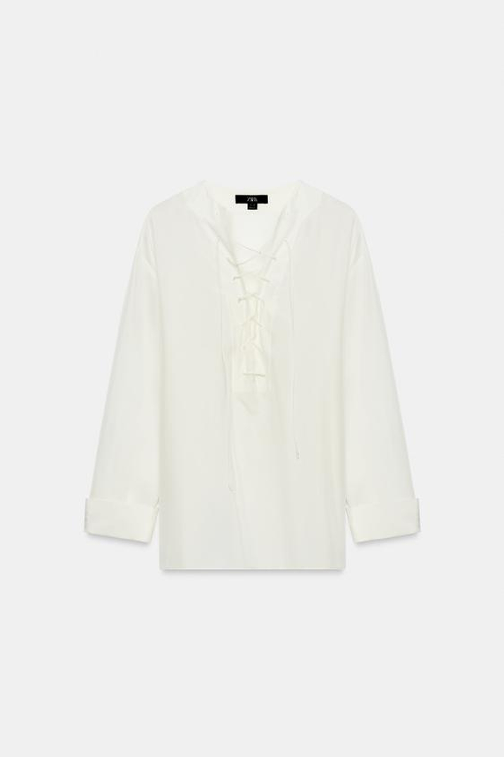 ZARA РУБАШКА ИЗ 100% ШЕЛКА — ZW COLLECTION, ЭКРЮ
