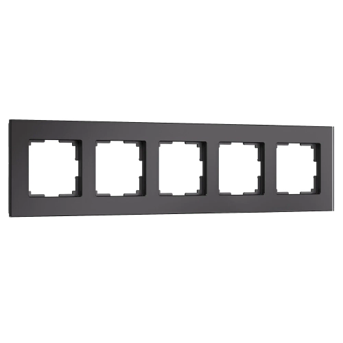 Рамка на 5 постов Senso (черный, стекло soft-touch) W0053108