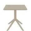 Стол пластиковый Sky 70х70 бежевый