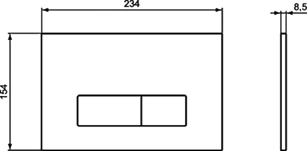 Панель смыва Ideal Standard Oleas, черная R0121A6