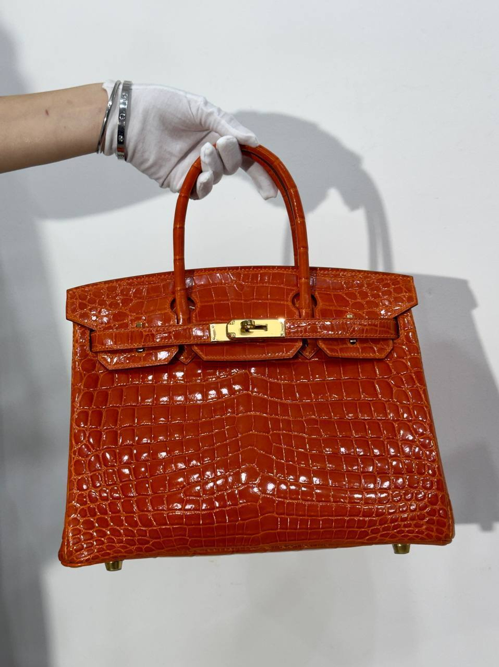 Сумка Hermes из кожи крокодила 35 см, арт. 466224545
