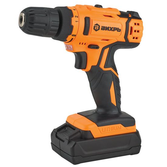 Аккумуляторная дрель-шуруповерт "ВИХРЬ" ДА-24Л-2К