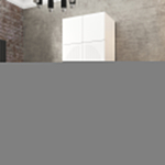 Шкаф Агератум МДФ двухсекционный с антресолью в белой эмали - Белый Фасадный 0101  120*45*220