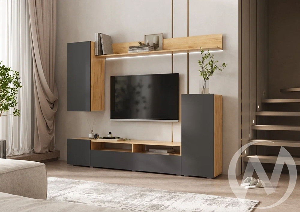 Гостиная Верона (дуб крафт/графит)