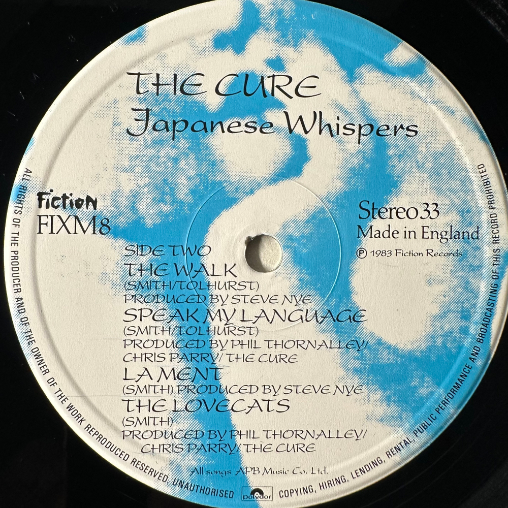 The Cure ‎– Japanese Whispers: The Cure Singles Nov 82 : Nov 83 (Англия 1983г.)