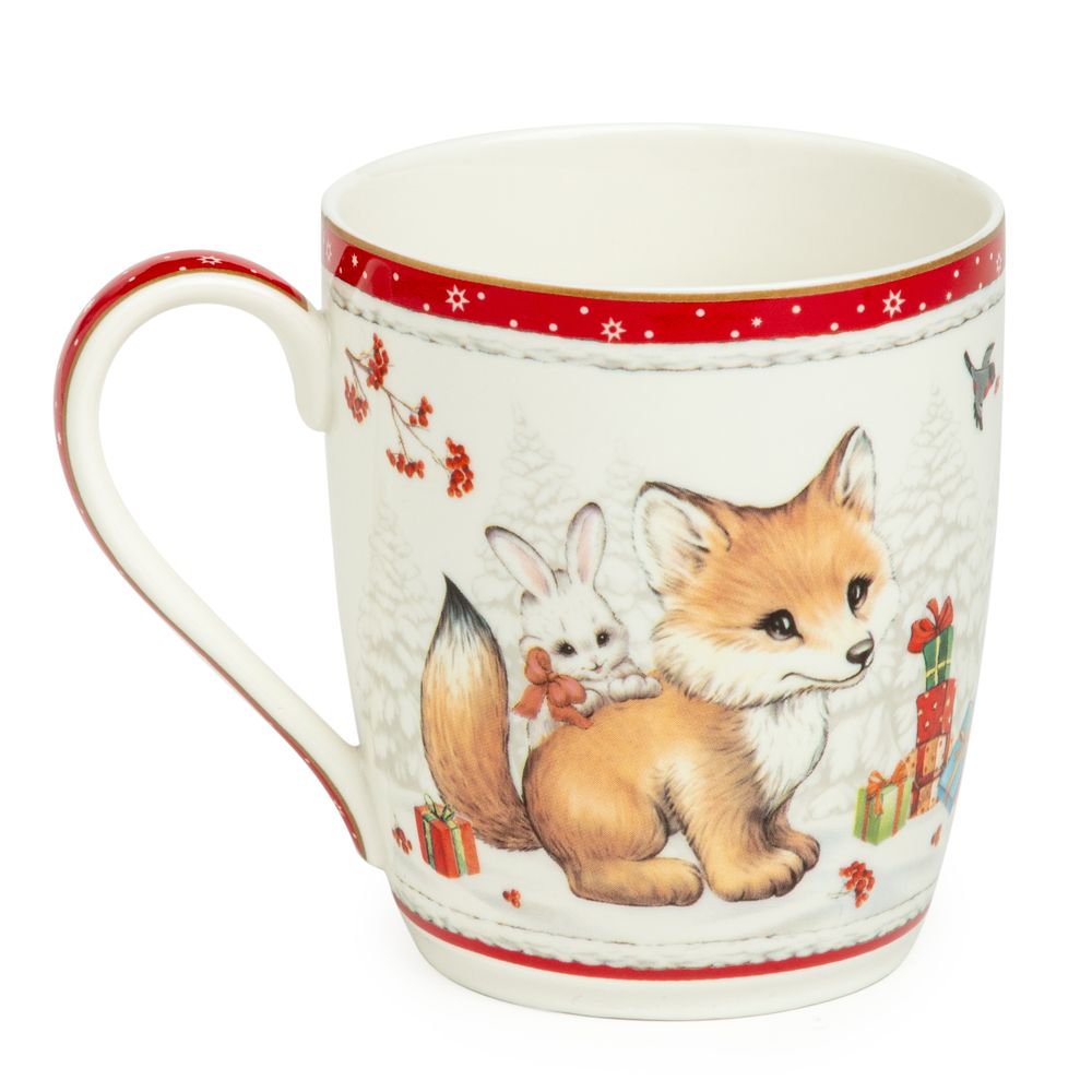 НАБОР ПОСУДЫ LEFARD "C НОВЫМ ГОДОМ" 3 ПР.: САЛАТНИК 800 МЛ, ТАРЕЛКА 19 СМ, КРУЖКА 400 МЛ (КОР=8НАБ.)